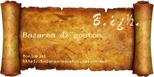 Bazarea Ágoston névjegykártya